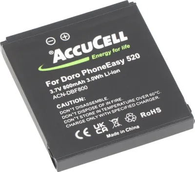 Produktbild von Akku für Doro PhoneEasy 520 Akku DBF-800A, DBF-800B, DBF-800C, DBF-800D, DBF-800E 43,7x39,6x5,5mm