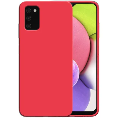Produktbild von Smartphonica Silikonhülle für Samsung Galaxy A03s Hülle mit weicher Innenseite - Rot