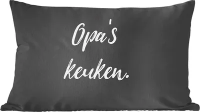 Produktbild von MuchoWow® Zierkissen Sofakissen Wohnzimmer Dekokissen 60x40 cm Sprichwörter - Großvater - Zitate - Großvaters Küche - Kopfkissen - Polster mit Foto