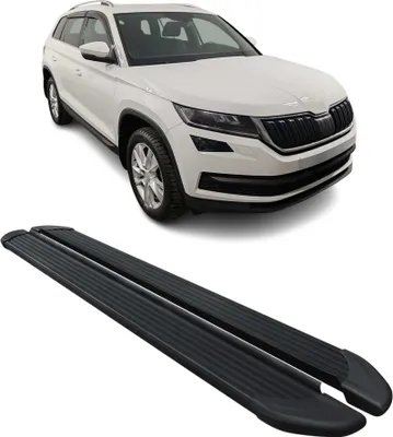 Image de Marchepieds Latéraux pédale pour Skoda Kodiaq 2017-2023 Noir Aluminium 2Pcs