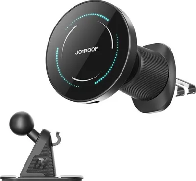 Image de Support de téléphone Joyroom Magsafe avec charge sans fil pour voiture 15 W - Noir