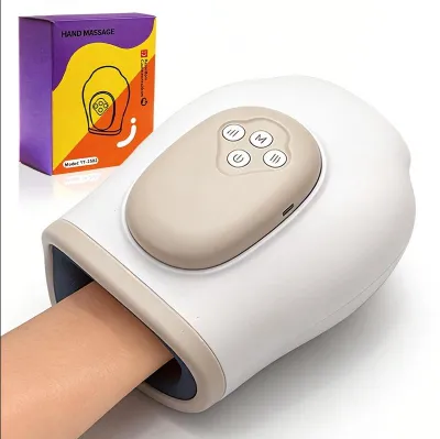 Produktbild von Comfytemp Intelligentes Handmassagegerät elektrisch mit Wärmefunktion – 5 Modi Luftdruckmassage für Hände & Handgelenke, Kabellos für Büro