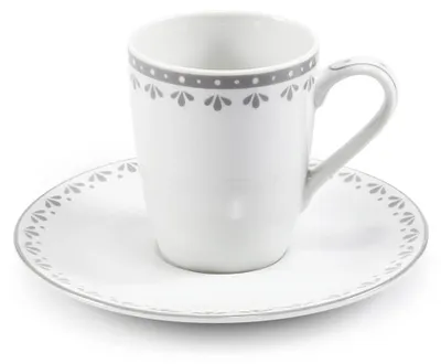 Produktbild von Leander Šálek s podšálkem na espresso, 0,09 l, HyggeLine, šedá, Leander, český porcelán
