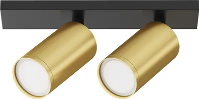 Obrázek produktu pro Maytoni FOCUS S stropní svítidlo, 2 žárovky, černá/zlatá, stmívatelné, 10 W, GU10, IP20