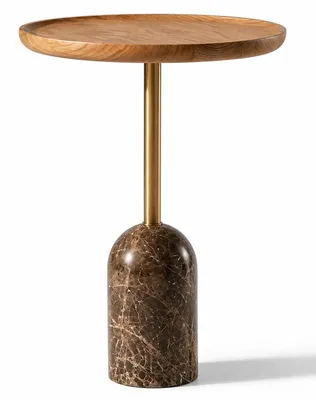 Immagine prodotto di 2 tavolini laterali, stile moderno, colore marrone, nuovi, pratici, ideali per il soggiorno, in legno