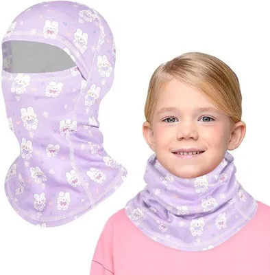 Produktbild von Unyqoos® Warme, winddichte Bivakmütze für Kinder (4–10 Jahre) – weiches Polarfleece, multifunktional als Beanie, Gesichtsmaske & Halstuch, 65 g