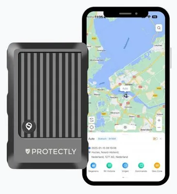 Produktbild von Protectly® GPS Tracker – 150 Länder – 10 Jahre SIM ohne Kosten – 10000mAh Akku – IP67 – Magnet – Auto/Koffer/Fahrrad