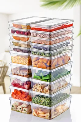 Immagine prodotto di Hermia Concept, KKDFR-1-2-10, set di contenitori (20 pezzi), trasparente, 100% PLASTICA, 14 x 23,5 x 7,5 cm