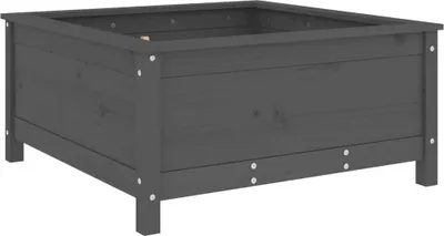 Productafbeelding van vidaXL Plantenbak grijs, 82,5 x 82,5 x 39 cm, massief hout, grenen