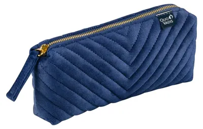 Immagine prodotto di Quo Vadis - Portapenne piatto, modello Colette, colore blu, dimensioni 22 x 10 x 3 cm, con un scomparto