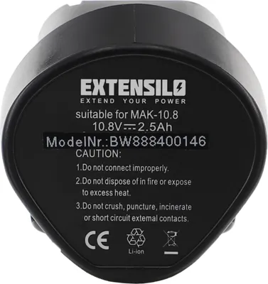 Produktbild von EXTENSILO Akku kompatibel mit Makita DA330, DA330DZ, DF030, DA330D, DF030D, CL100DZ, CL102DZX, DA330DWE, DF030DWE Werkzeug (2500 mAh, Li-Ion, 10,8 V)