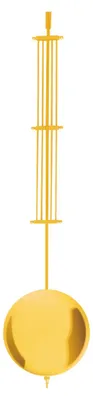 Produktbild von Hermle Mechanik-Rostpendel Messing gelb poliert PL25 Ø:63mm
