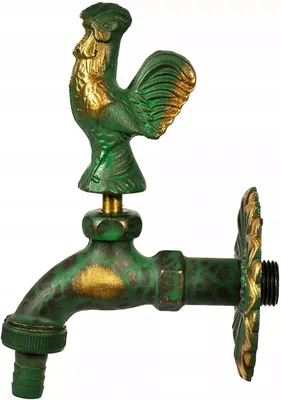 Obrázok produktu pre Záhradný kohútik záhradný kohútik guľový ventil dekorácia kohútika 1/2" mosadz patina