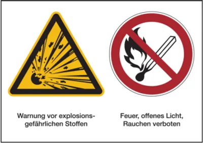 Produktbild von Dreifke® Produktsicherheitsschild, Explosionsgefährliche Stoffe, 148 x 210 mm...