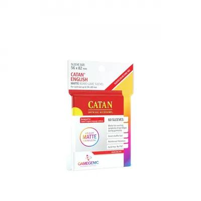 Produktbild von Gamegenic - MATTE Catan-Hüllen im Format 56 x 82 mm - Klar (50 Hüllen)