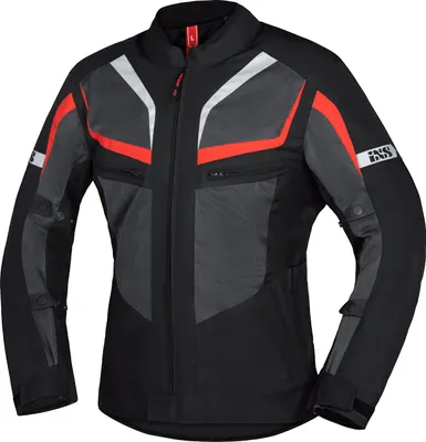 Produktbild von IXS Gerona-Air 1.0 Motorrad Textiljacke, schwarz/grau/rot, L