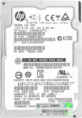 Immagine prodotto di Disco rigido HP 600Gb EH0600JDYTL SAS III 15 000Rpm 2,5'' 748385-003