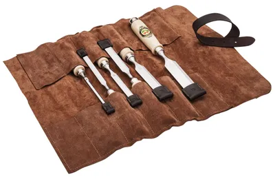 Produktbild von Stechbeitelsatz, 1001 in Lederrolltasche, 6-tlg.