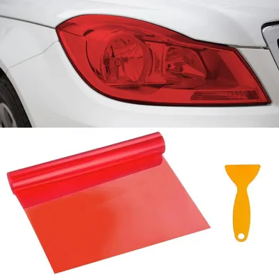 Immagine prodotto di Pellicola colorata per fari e fendinebbia, dimensioni 30x120 cm, colore rosso, impermeabile, con protezione UV, autoadesiva