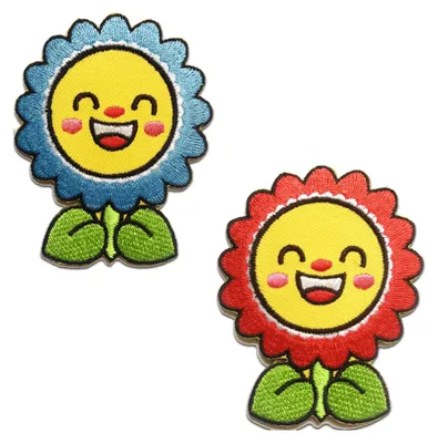 Produktbild von Blume - Aufnäher, Bügelbild, Aufbügler, Applikationen, Patches, Flicken, Zum Aufbügeln, Größe: 6 x 7.4 cm