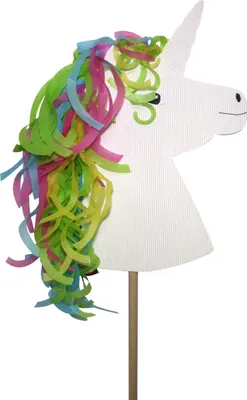 Produktbild von Bastelset Steckenpferd Einhorn von Prell, 3 Stück (ohne Stab)
