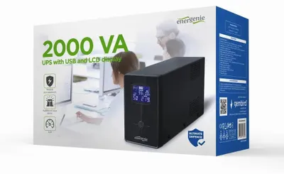 Produktbild von Gembird EG-UPS-035, Line-Interaktiv, 2 kVA, 1200 W, Sine/Square, 162 V, 295 V