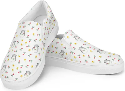Produktbild von Mr. & Mrs. Panda Mokassins Chinchilla Blume Größe 39 - Weiß - Geschenk, Loafer, Damen, Damenschuhe, Glücklichsein, Chinchillas, Kummer, Lustige Sprüche, Slipper, Für