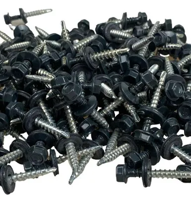 Produktbild von Roofart Metallschrauben Sechskantschrauben Fassadenschraube 4,8 x 20 mm anthrazit RAL 7016; 25 Stück