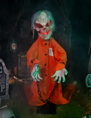 Productafbeelding van Halloween-animatierope: Gevangene van de dood (met licht, geluid en beweging) (100 cm)