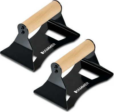 Produktbild von HAMMER Liegestützgriffe NorsK, 2er Set, Push Up Bars Buchenholz, Rutschfest, ergonomische Griffhöhe, für Calisthenics & Functional Training
