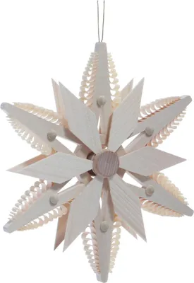 Produktbild von Fensterbild Spanstern mit Holzsternsegmenten doppelt ø 13 cm NEU