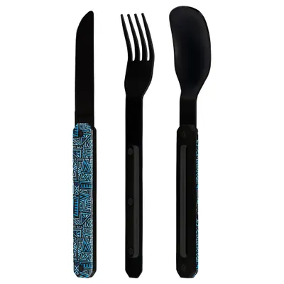Imagen del producto de Akinod 12H34, Polímero, Acero inoxidable, Juego de utensilios, Azul, Azul, 33 mm, 180 mm