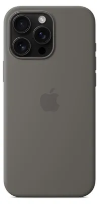 Produktbild von Apple iPhone 16 Pro Max Silikon Case mit MagSafe – Steingrau, Cover, Apple, iPhone 16 Pro Max, 17,5 cm (6.9"), Grau