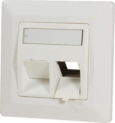 Image de LogiLink Boîte d'encastrement pour Keystone Module, 2x, blanc purá