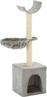 Produktbild von Katzen-Kratzbaum mit Sisal-Kratzsäulen 105 cm Grau