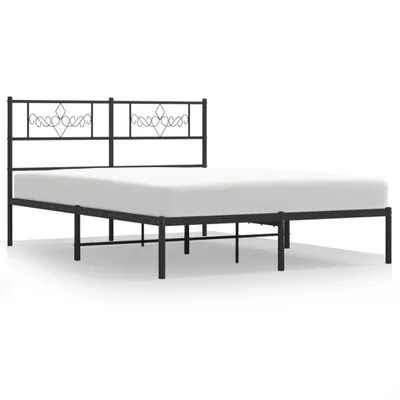Obrázek produktu pro Kovový rám postele s čelem černý 150 x 200 cm