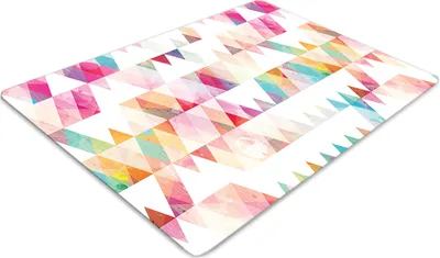 Produktbild von Stuhlunterlage Bürostuhlunterlage 120 cm x 90 cm Bodenmatte Bürostuhlunterlage - Regenbogengeometrie.