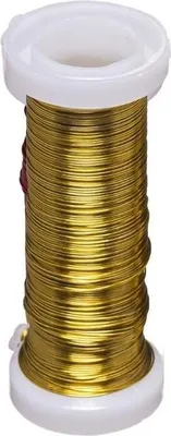 Image de Fil métallique doré pour travaux manuels, 20 m