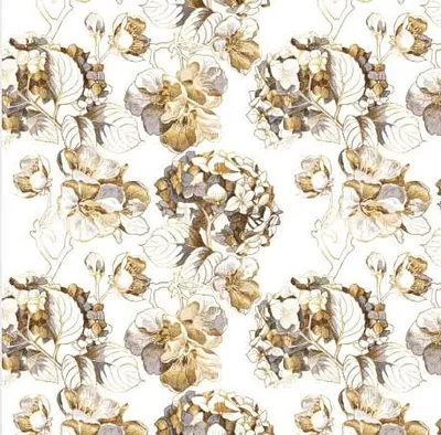 Produktbild von OUTDOOR DEKOSTOFFE OXFORD Motiv Goldene Blumen I DR010