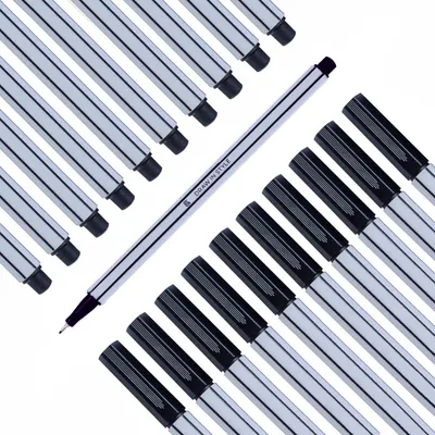 Zdjęcie produktu dla Długopis cienkopisowy, 0,4 mm, 10 sztuk, czarny tusz, do precyzyjnego pisania