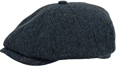 Imagen del producto de Gorra plana Balke, de 8 piezas, con estampado de espiga, color azul, talla 56