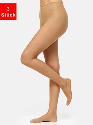 Produktbild von NUR DIE Damen Feinstrumpfhose 3-Pack Supersitz - mandel - Größe 40-44
