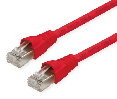 Produktbild von TELEGÄRTNER Patchkabel S/FTP, Cat.6A, LSOH, rot, 10 m