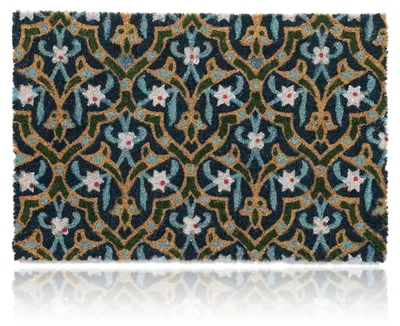 Productafbeelding van Relaxdays deurmat van kokosvezel, oosters design, 40x60 cm, antislip, weerbestendig, voetmat voor binnen en buiten, kleurrijk, AI-gegenereerde afbeelding