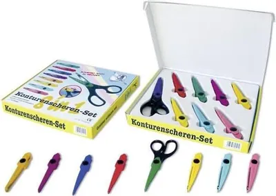 Produktbild von Konturenschere-Set VE=8 Stück sortiert