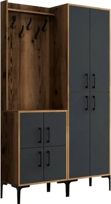 Produktbild von Dmora Flurmöbel Castor 120x35x200h cm Braun 16 Paar