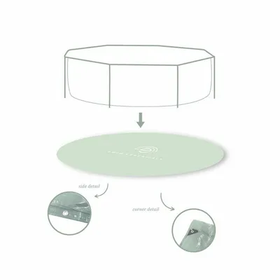 Produktbild von Swim Essentials Bodenplane grün, für Runde Pools d 300 cm | Swimmingpool Plane Schutzhülle