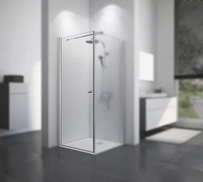 Produktbild von Drehtür für Seitenwand Breuer Elana 8 90 cm Anschlag Links Klarglas Profilfarbe chrom