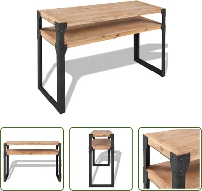 Produktbild von The Living Store Konsolentisch Akazienholz Massiv 120x40x85 cm