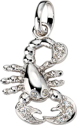 Produktbild von JOBO Anhänger Sternzeichen Skorpion 925 Sterling Silber rhodiniert mit Zirkonia